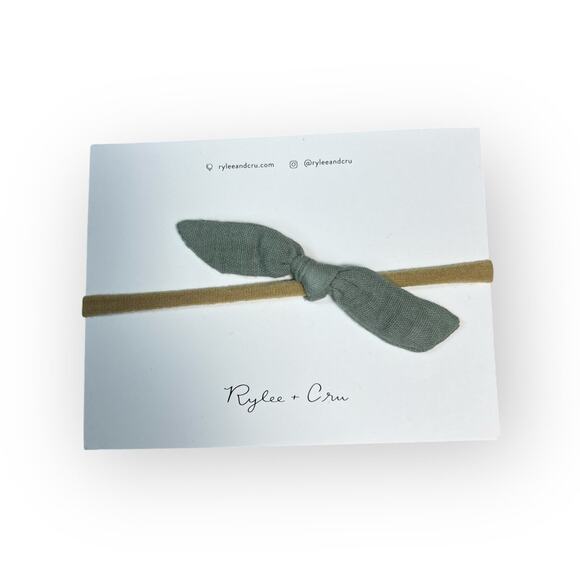 Rylee + Cru Other - Rylee + Cru New Little Knot Headband In Sage